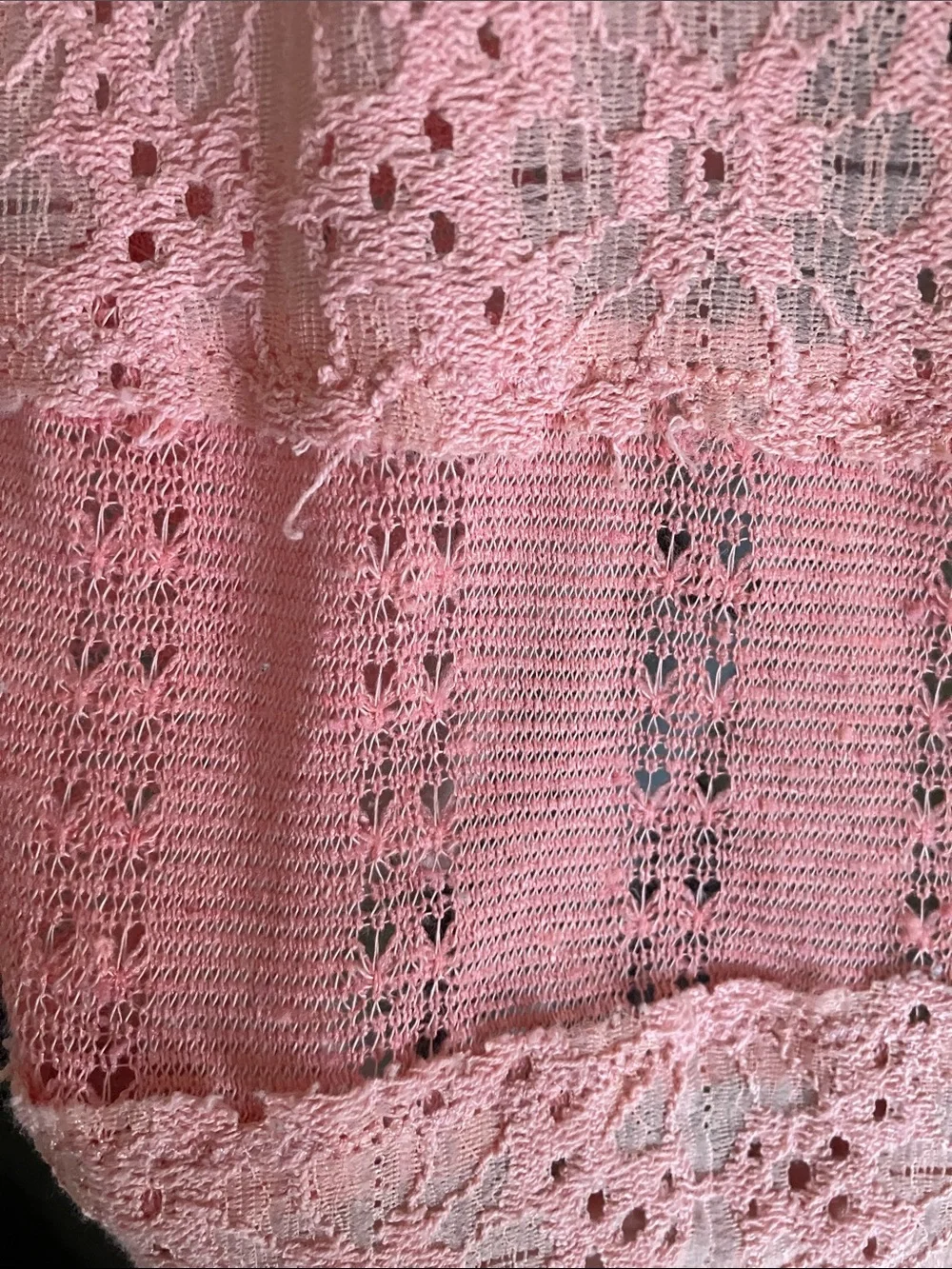 Free people intimates peachy pink lace cami S/P frayed